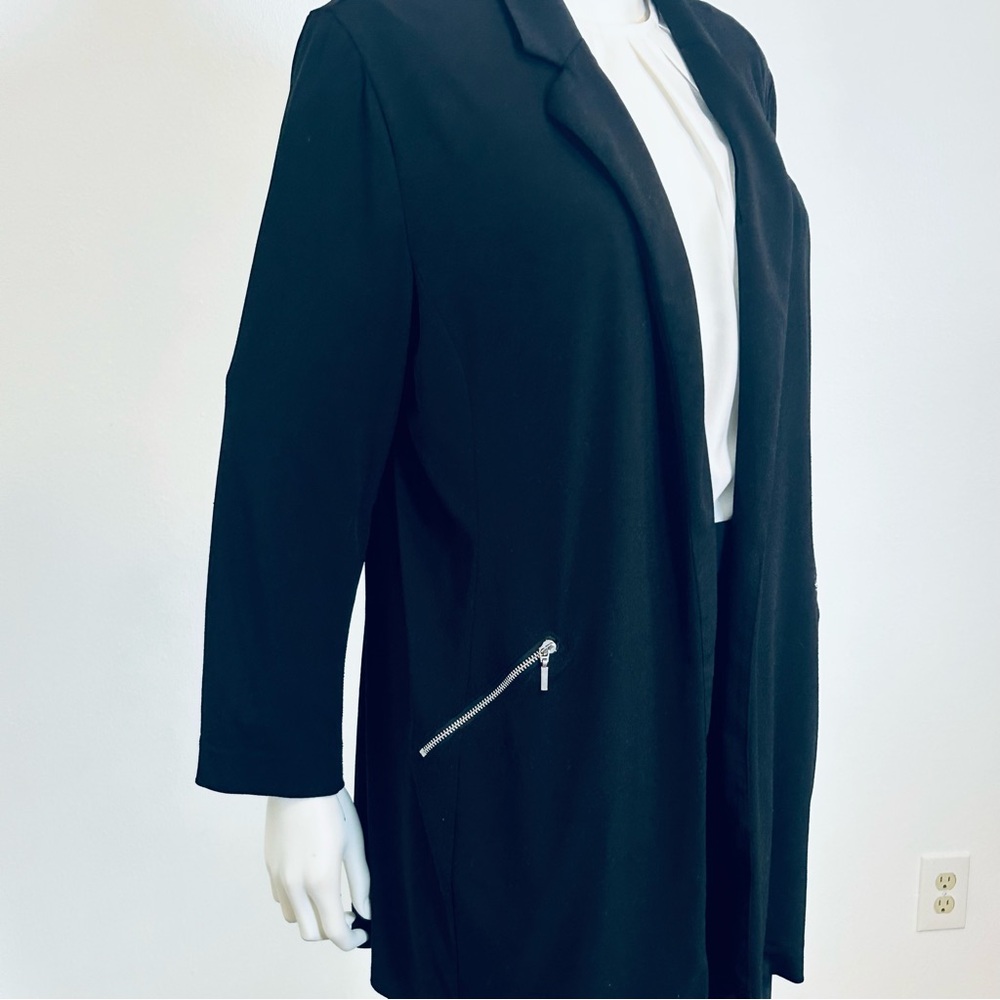 Chico's Black Blazer with Zipper Accents